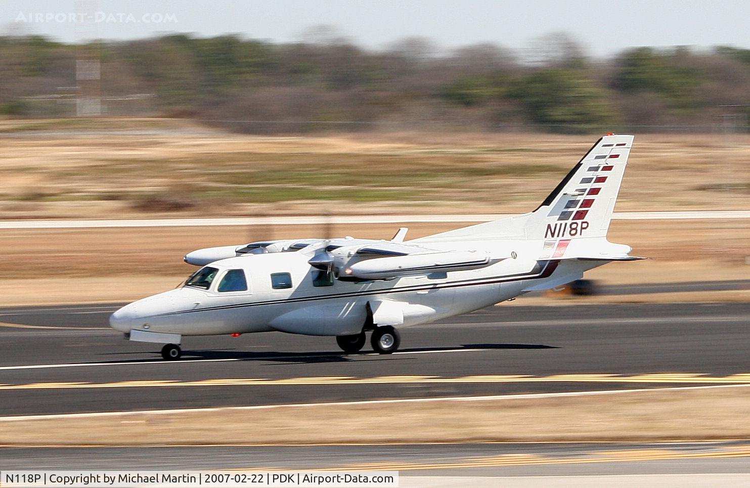 N118P, 1974 Mitsubishi MU-2B-35J C/N 646, Departing PDK enroute to M19