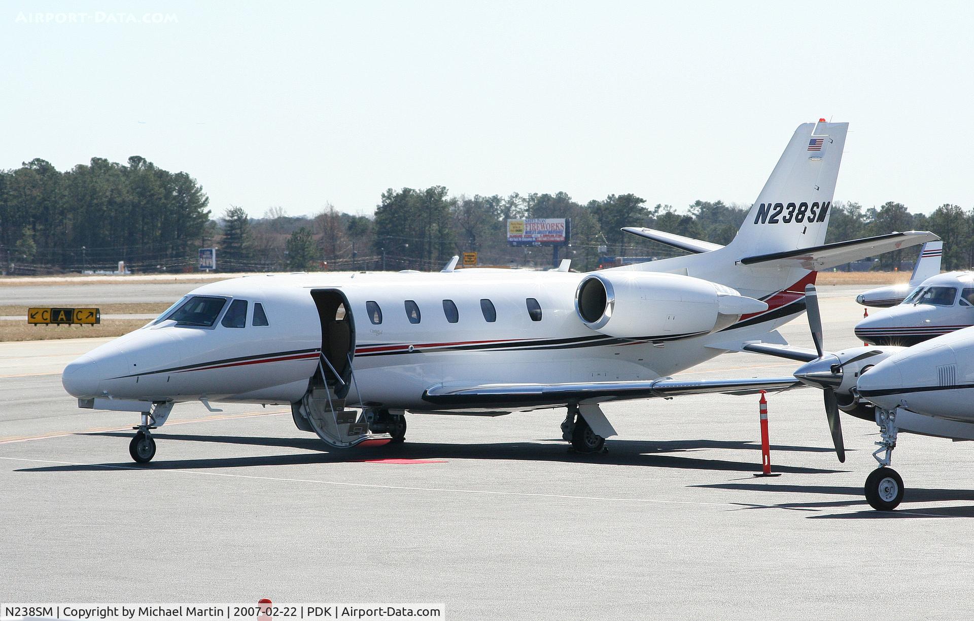 N238SM, 2002 Cessna 560XL C/N 560-5238, Tied down @ Mercury Air Center