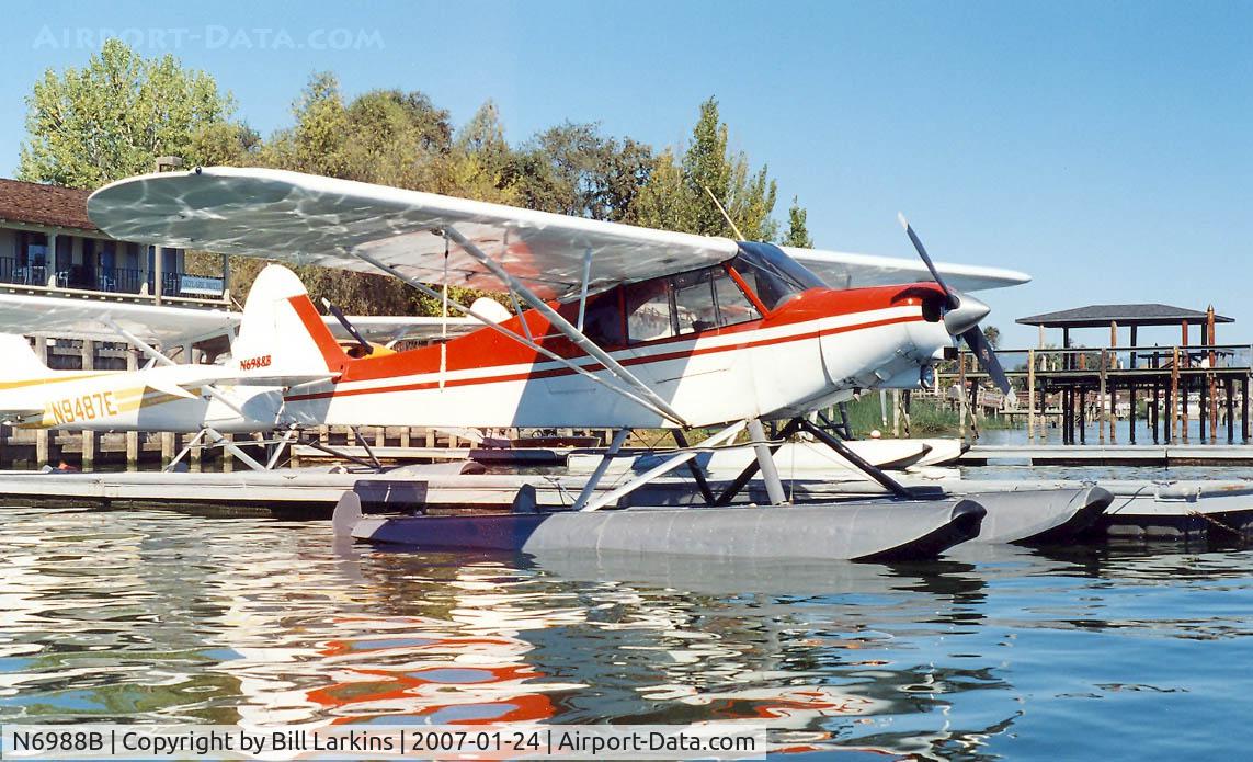 N6988B, 1956 Piper PA-18A 150 Super Cub C/N 18-5110, On floats at Clear Lake