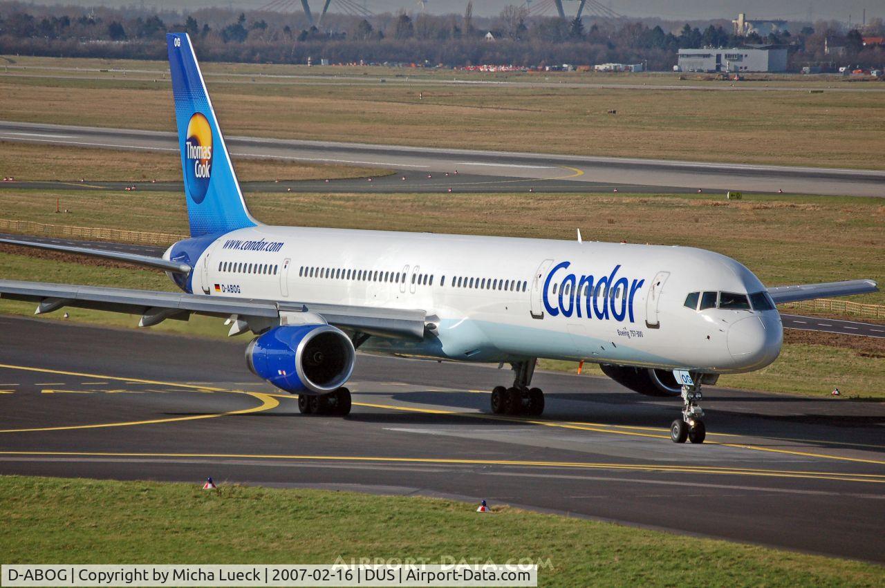 D-ABOG, 1999 Boeing 757-330 C/N 29014, Taxiing to the runway