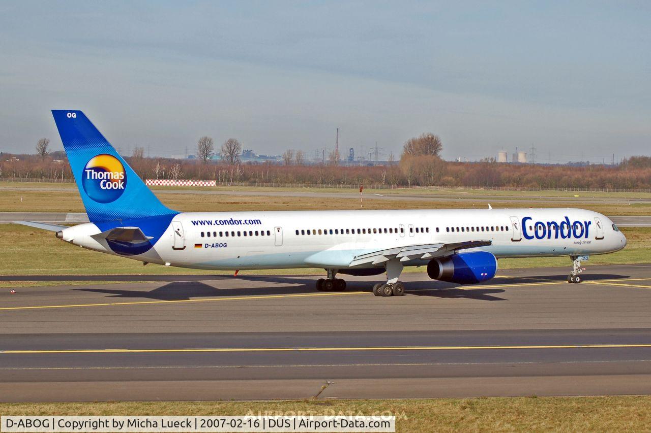 D-ABOG, 1999 Boeing 757-330 C/N 29014, Taxiing to the runway