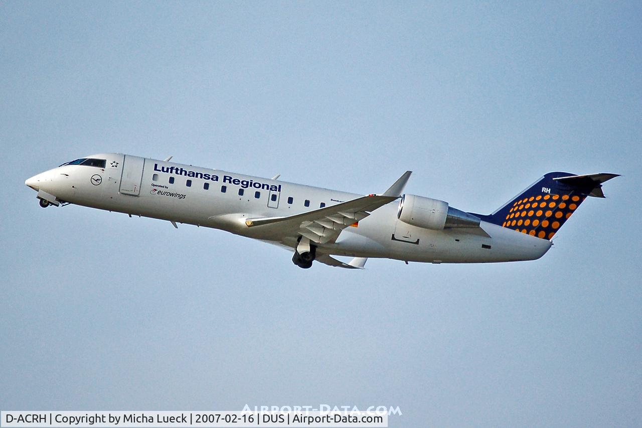 D-ACRH, 2002 Canadair CRJ-200LR (CL-600-2B19) C/N 7738, Climbing out of Düsseldorf