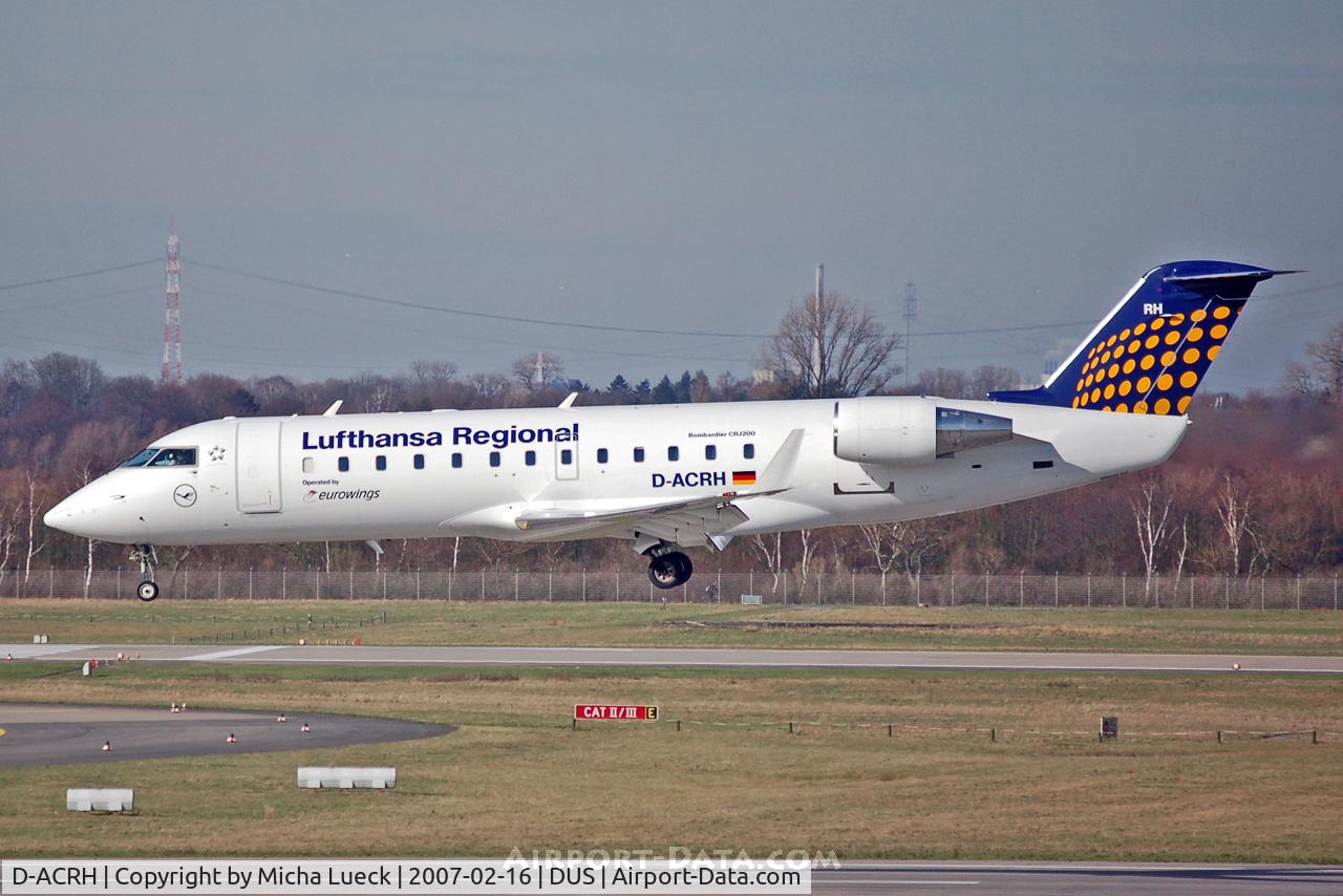 D-ACRH, 2002 Canadair CRJ-200LR (CL-600-2B19) C/N 7738, Just about to touch down