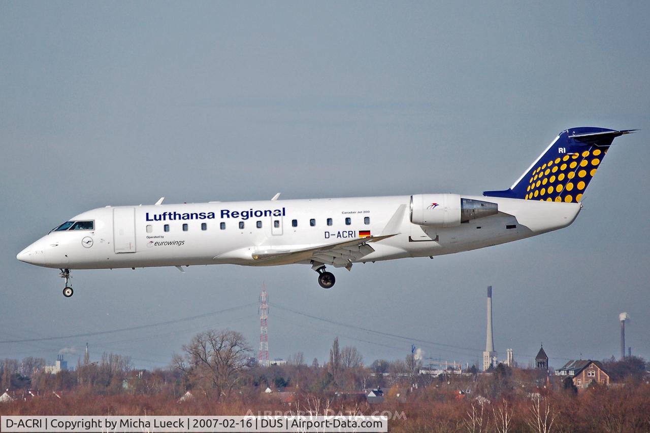 D-ACRI, 2003 Bombardier CRJ-200ER (CL-600-2B19) C/N 7862, Just about to touch down
