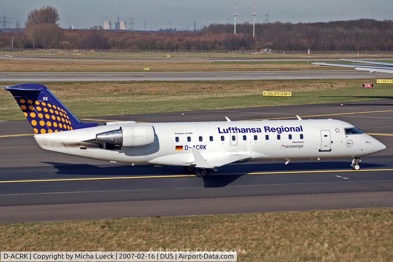 D-ACRK, 2004 Bombardier CRJ-200ER (CL-600-2B19) C/N 7901, Taxiing to the runway