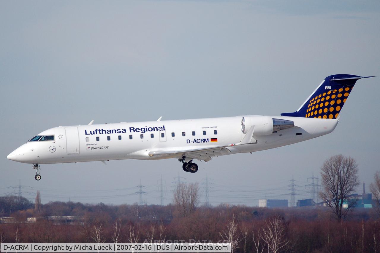 D-ACRM, 2000 Canadair CRJ-200LR (CL-600-2B19) C/N 7478, Just about to touch down