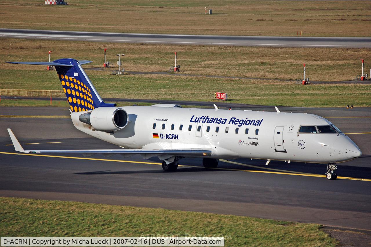 D-ACRN, 2001 Canadair CRJ-200LR (CL-600-2B19) C/N 7486, Taxiing to the runway