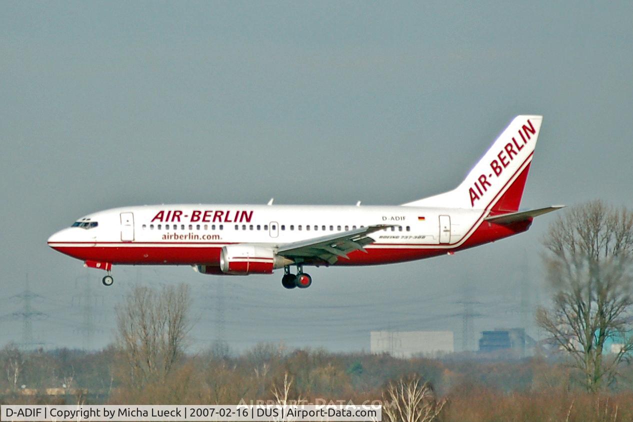 D-ADIF, 1991 Boeing 737-3L9 C/N 25125, On short finals