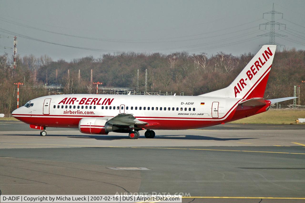 D-ADIF, 1991 Boeing 737-3L9 C/N 25125, Turning on the the runway for take off