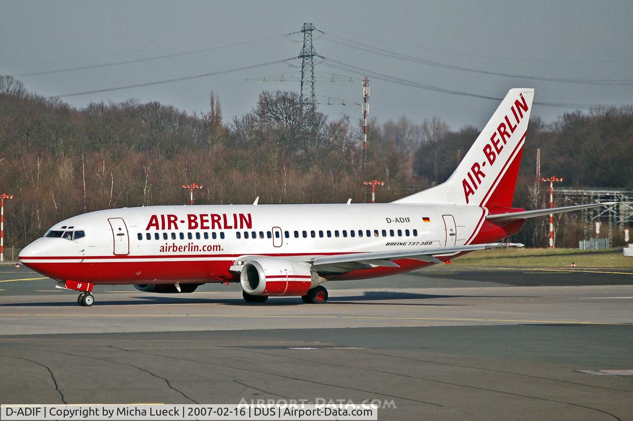 D-ADIF, 1991 Boeing 737-3L9 C/N 25125, Air Berlin