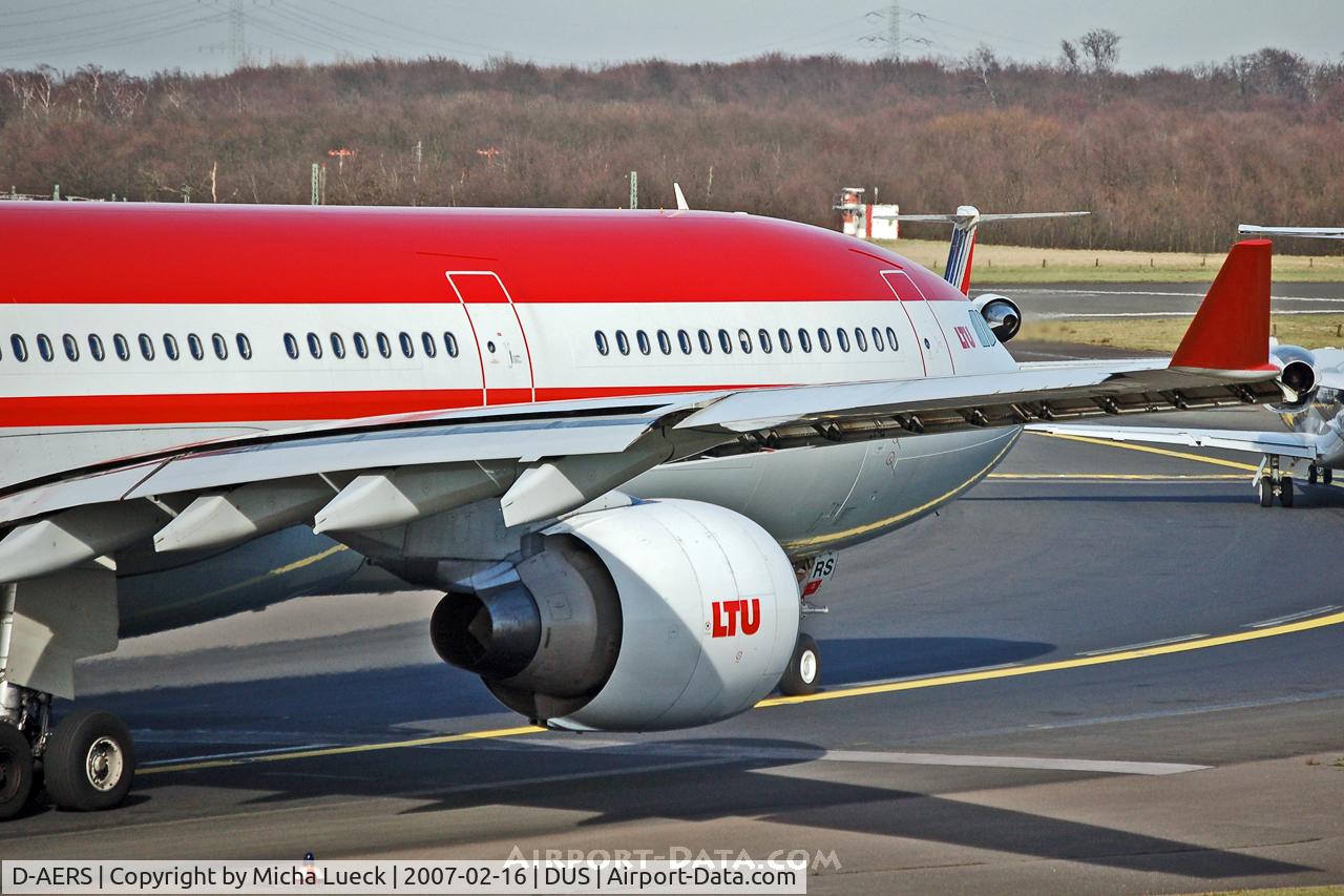 D-AERS, 1997 Airbus A330-322 C/N 171, number 3 for take-off
