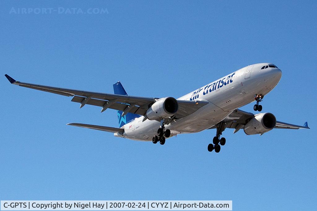 C-GPTS, 2002 Airbus A330-243 C/N 480, landing on rwy 05