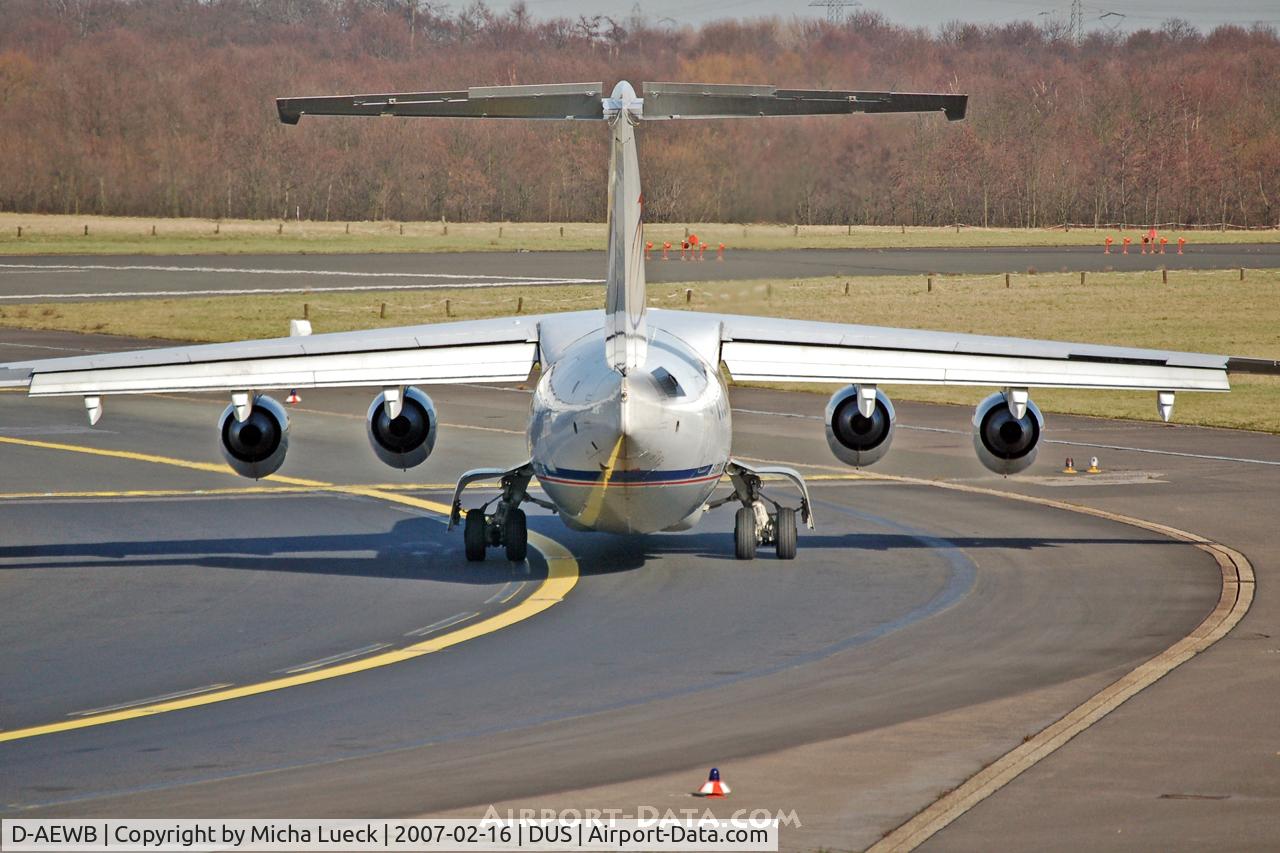 D-AEWB, 1990 British Aerospace BAe.146-300 C/N E3183, Turning onto the runway for take off