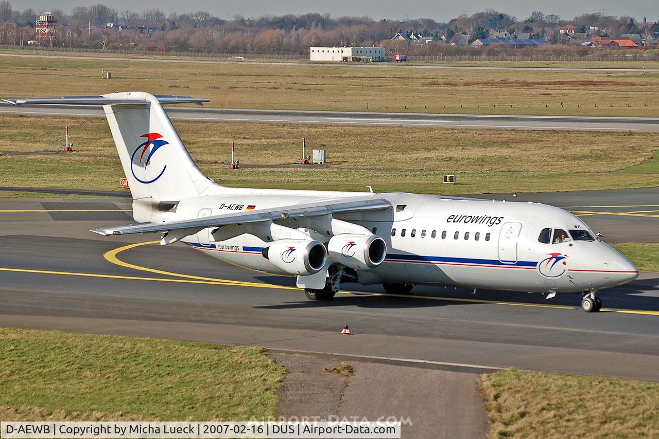 D-AEWB, 1990 British Aerospace BAe.146-300 C/N E3183, Taxiing to the runway