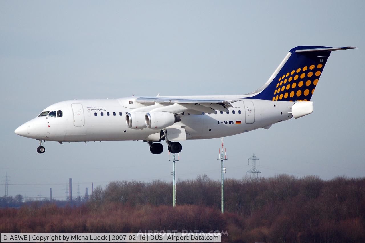 D-AEWE, 1987 British Aerospace BAe.146-200 C/N E2077, On short finals