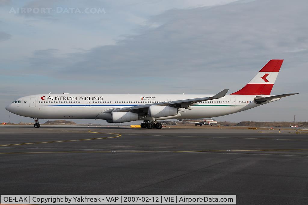 OE-LAK, 1997 Airbus A340-313 C/N 169, Austrian Airliens Airbus 340-300