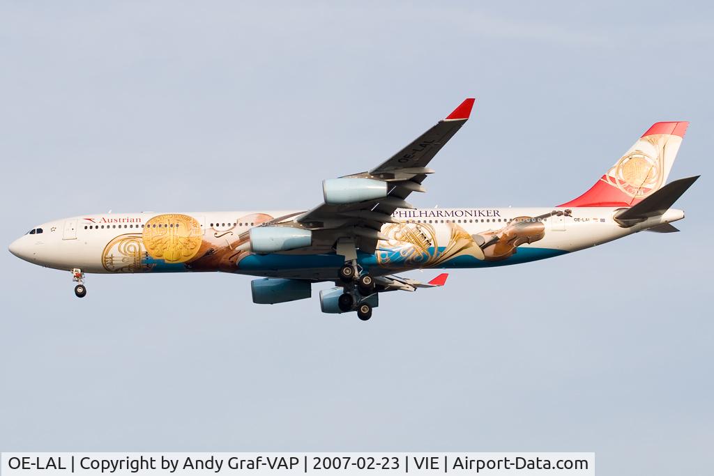 OE-LAL, 1999 Airbus A340-313 C/N 263, Austrian Airlines A340-300
