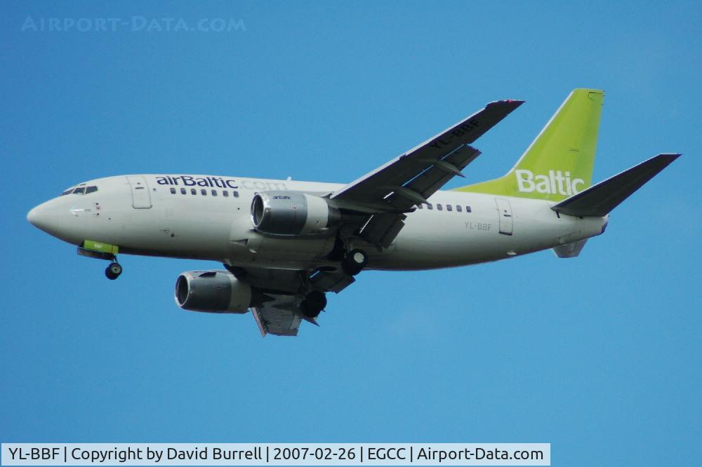 YL-BBF, 1990 Boeing 737-548 C/N 24878, Air Baltic - Landing