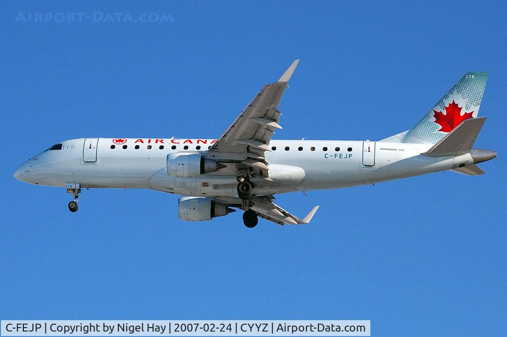 C-FEJP, 2005 Embraer 175SU (ERJ-170-200SU) C/N 17000096, Arrival 06L