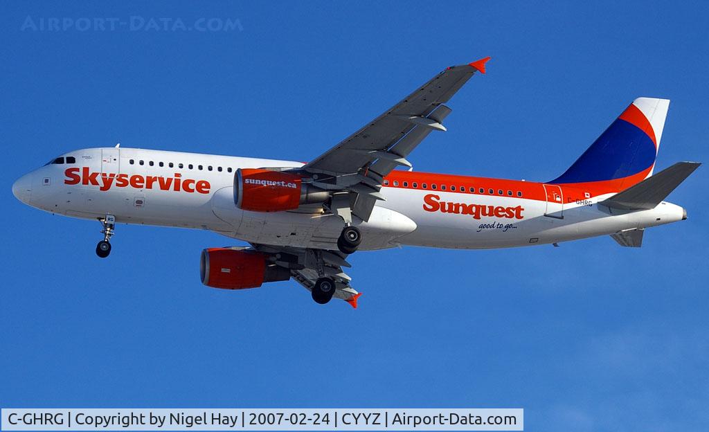 C-GHRG, 2003 Airbus A320-214 C/N 1942, 06L landing