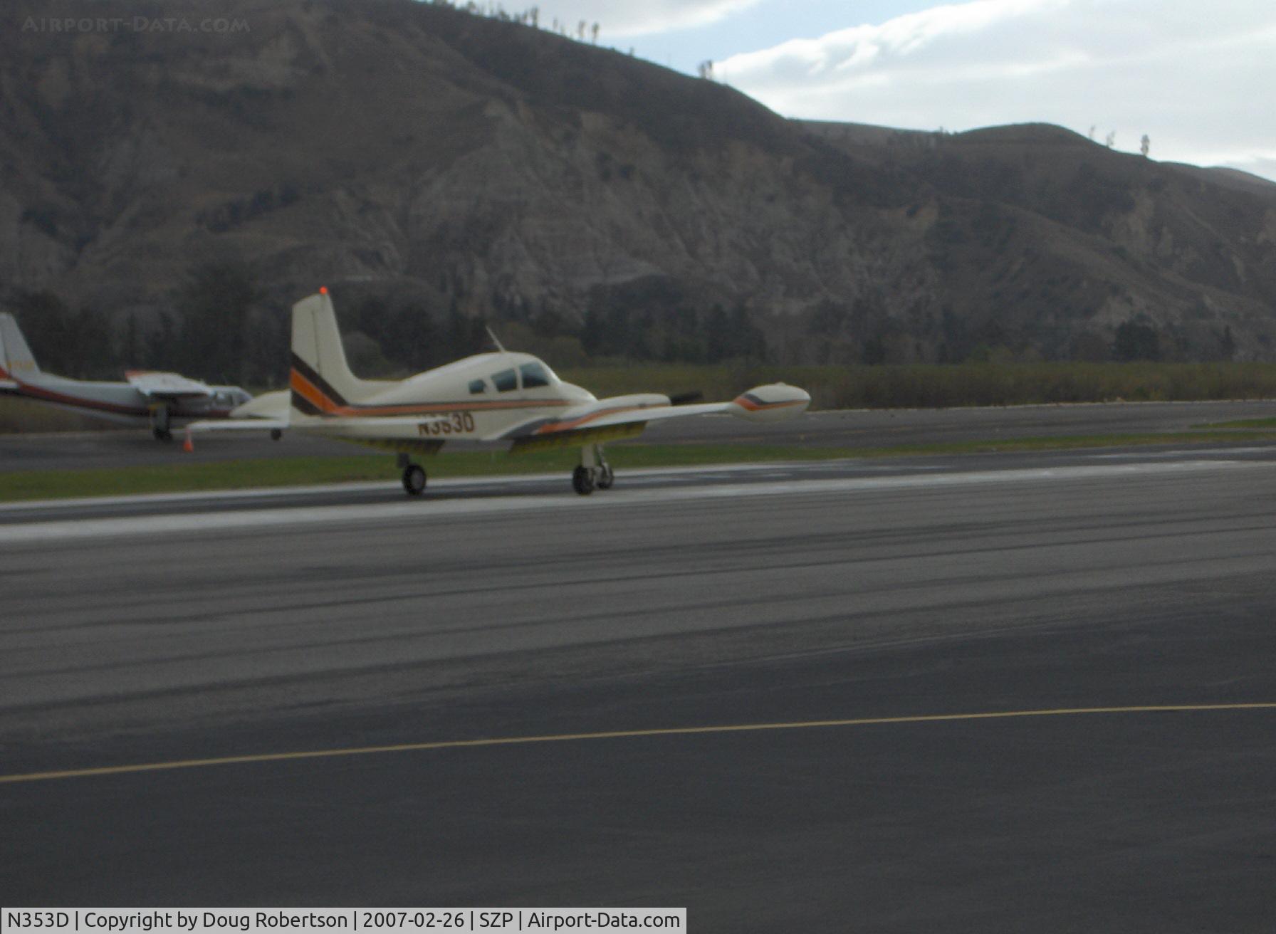 N353D, 1956 Cessna 310 C/N 35353, 1956 Cessna 310, two Continental O-470 240 Hp, landing roll rwy 22