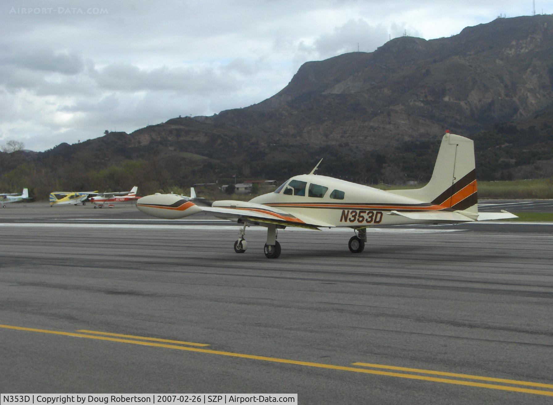 N353D, 1956 Cessna 310 C/N 35353, 1956 Cessna 310, two Continental O-470 240 Hp, taxi to Rwy 22