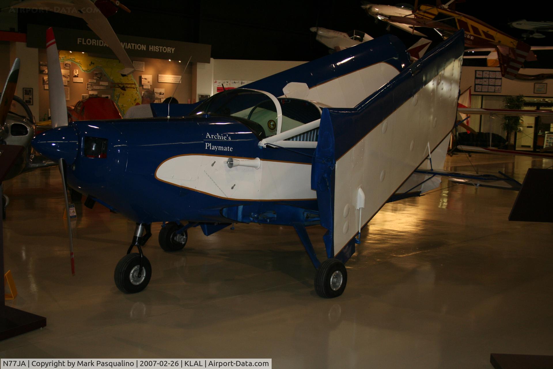 N77JA, 1974 Stits SA-11A Playmate C/N 126, Stits Playmate SA-11A
