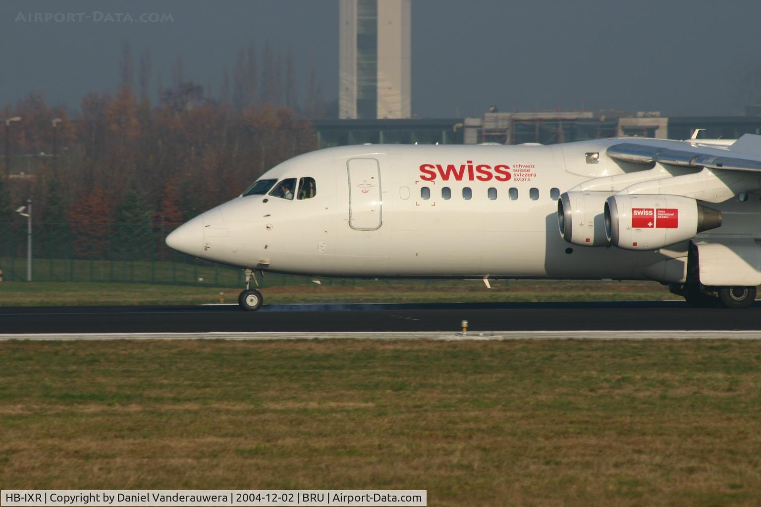HB-IXR, 1996 British Aerospace Avro 146-RJ100 C/N E3281, flight LX778 just touched rwy 25L