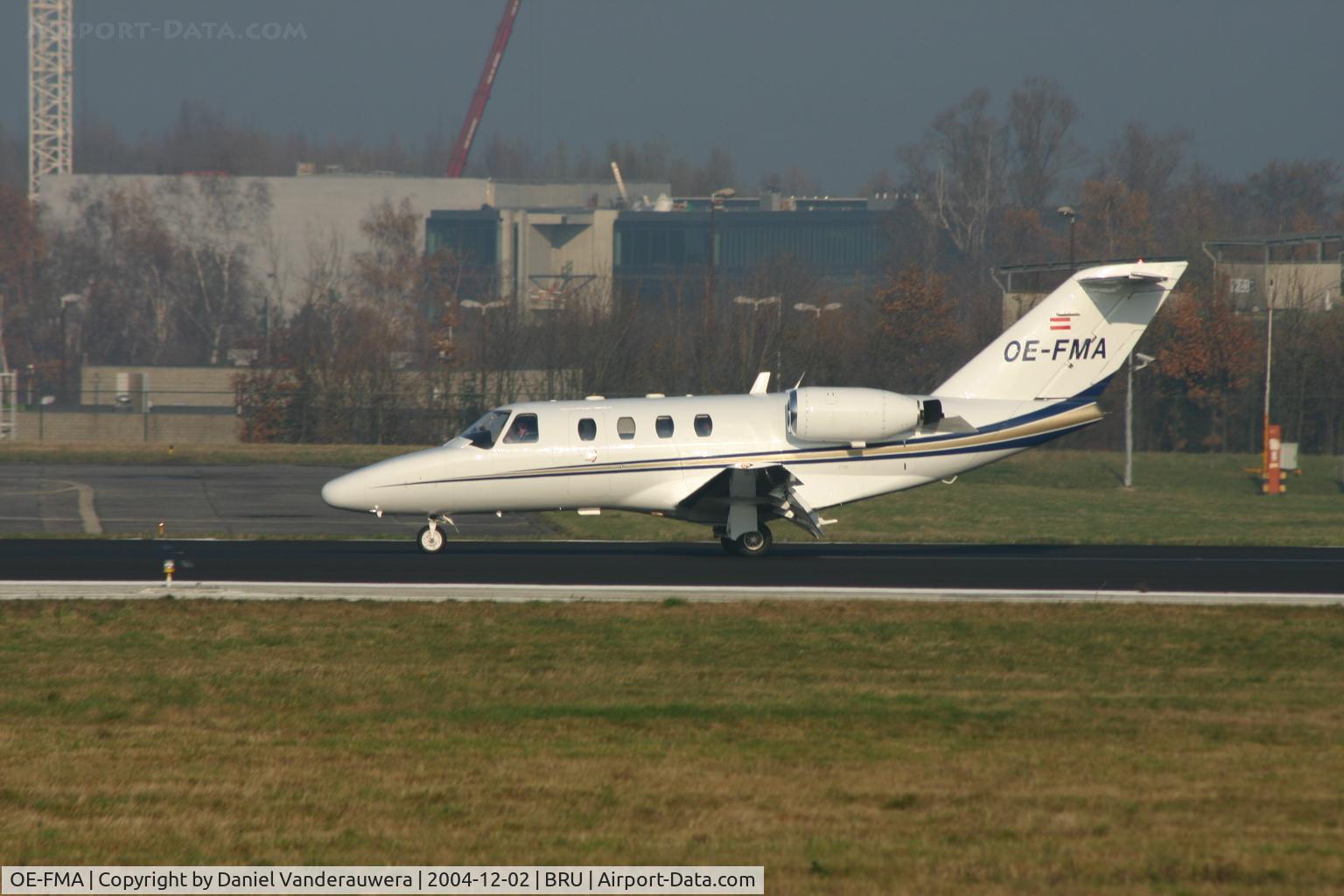 OE-FMA, 1997 Cessna 525 CitationJet C/N 525-0188, just landed on rwy 25L