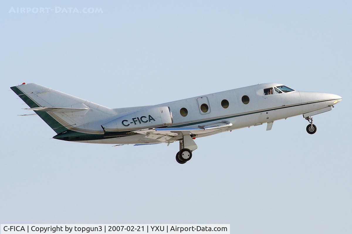 C-FICA, 1982 Dassault Falcon 10 C/N 196, Departing via RWY15.