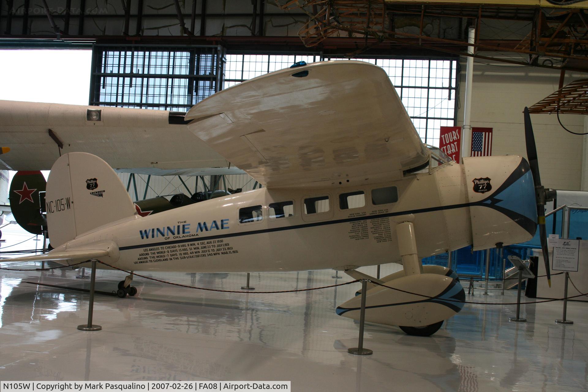 N105W, 1929 Lockheed Vega 5C C/N 72, Lockheed Vega