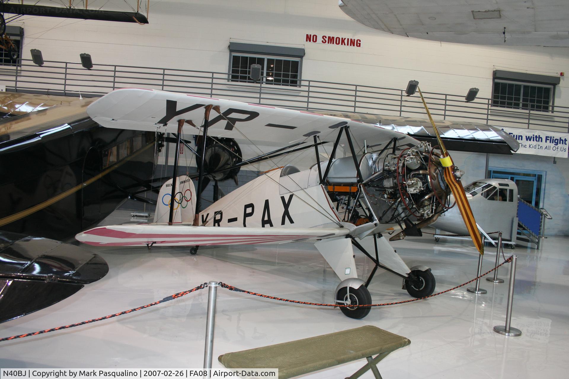 N40BJ, 1937 Bucker Bu-133C Jungmeister C/N 4, 1937 Bucker Jungmeister