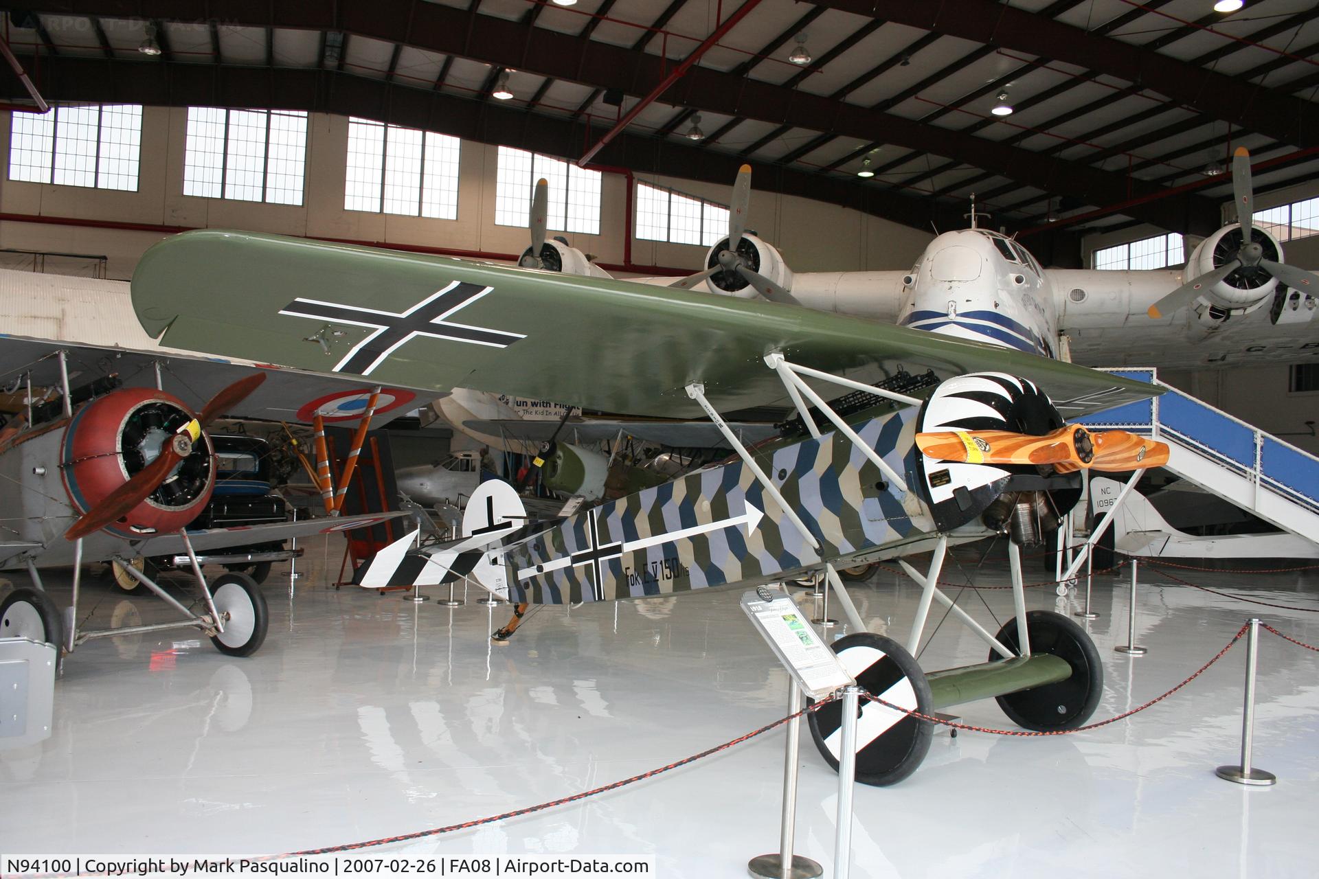 N94100, 1994 Fokker D-8 Replica C/N 941, Fokker VIII