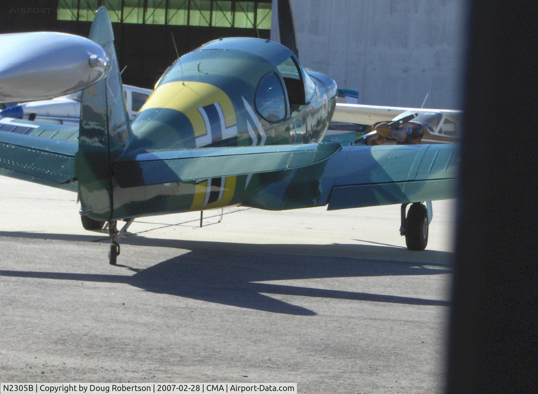 N2305B, 1948 Temco GC-1B Swift C/N 3605, 1948 TEMCO GC-1B SWIFT in WWII German camouflage livery, Continental C-125 125 Hp, tough access