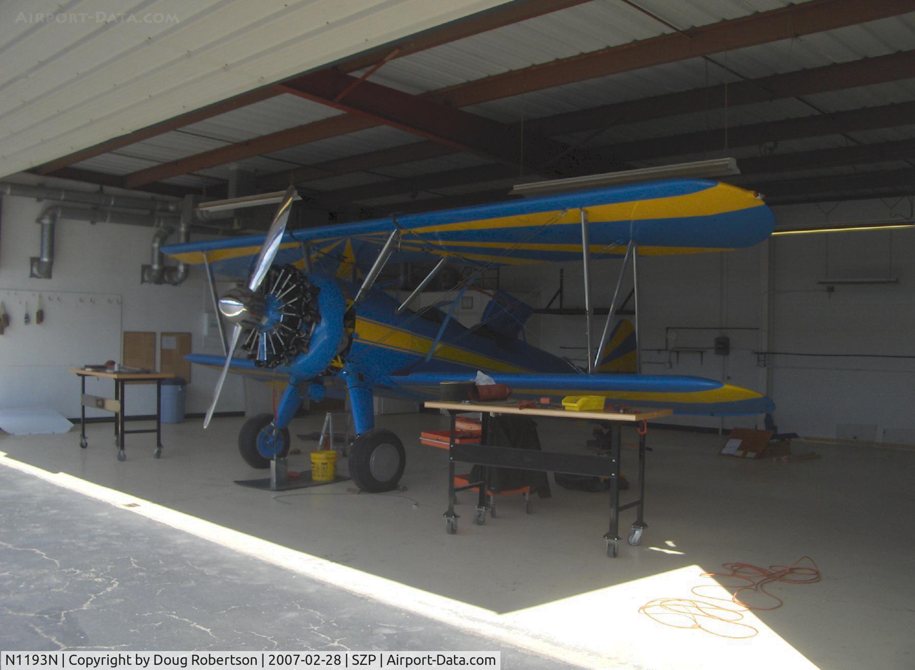N1193N, 1941 Boeing E75 C/N 75-1218, 1941 Boeing Stearman E75, P&W R-985 upgrade from original Lycoming R-680-17, maintenance