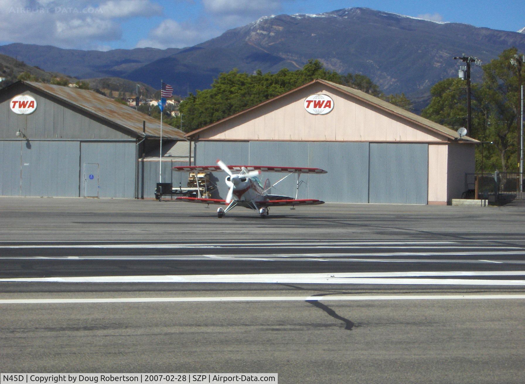 N45D, 1995 Aviat Pitts S-2B Special C/N 5332, 1995 Aviat PITTS S-2B, Lycoming AEIO-540, preflight runup