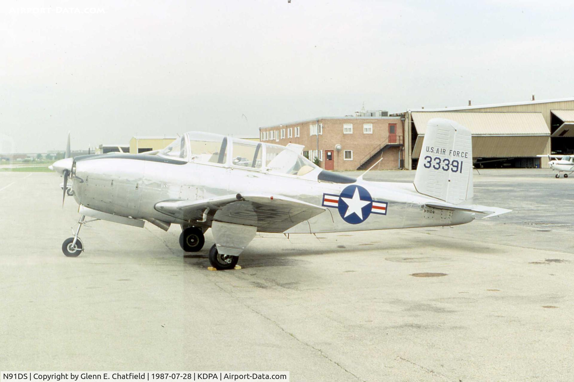 N91DS, 1953 Beech T-34A Mentor Mentor C/N G-152, T-34A 53-3391