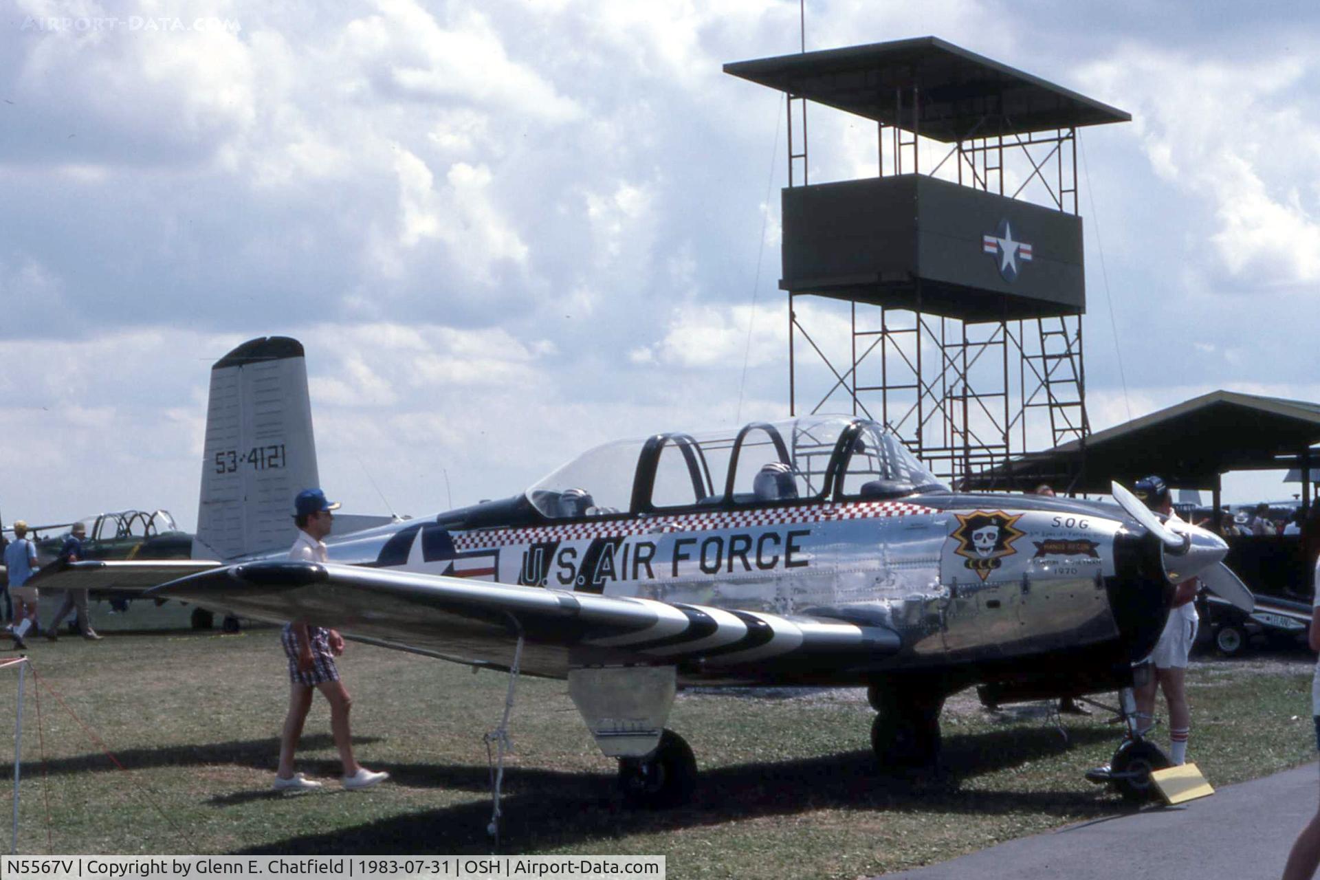 N5567V, 1953 Beech (CCF) T-34A (A45) Mentor C/N CCF34-90, T-34A 53-4121 at the EAA Fly In