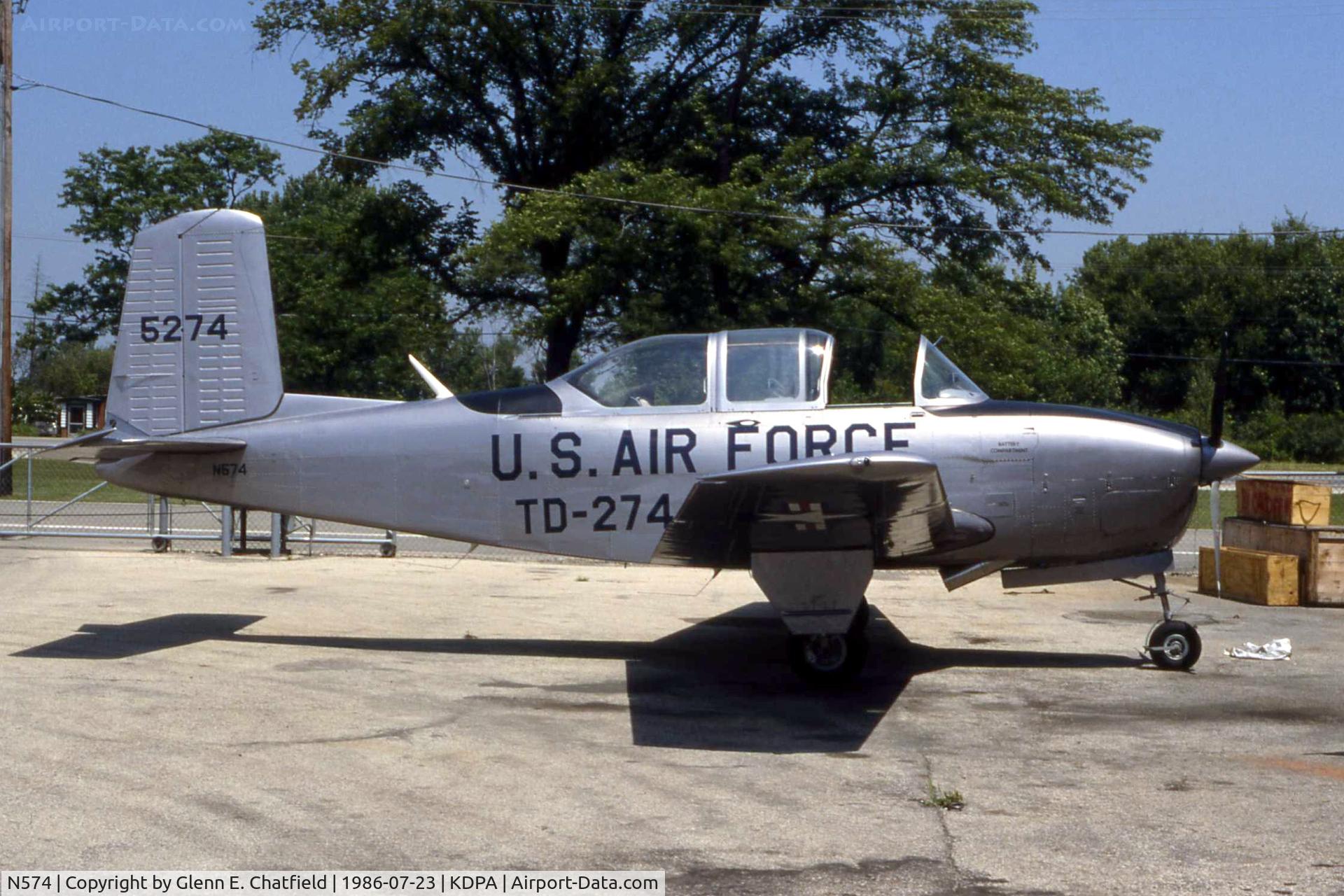 N574, Beech A45 C/N G-831, T-33A 55-0274