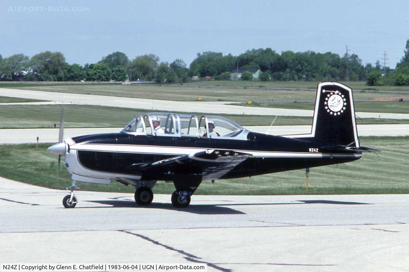 N24Z, 1961 Beech T-34A (A45) Mentor C/N G-166, Seen from temporary control tower