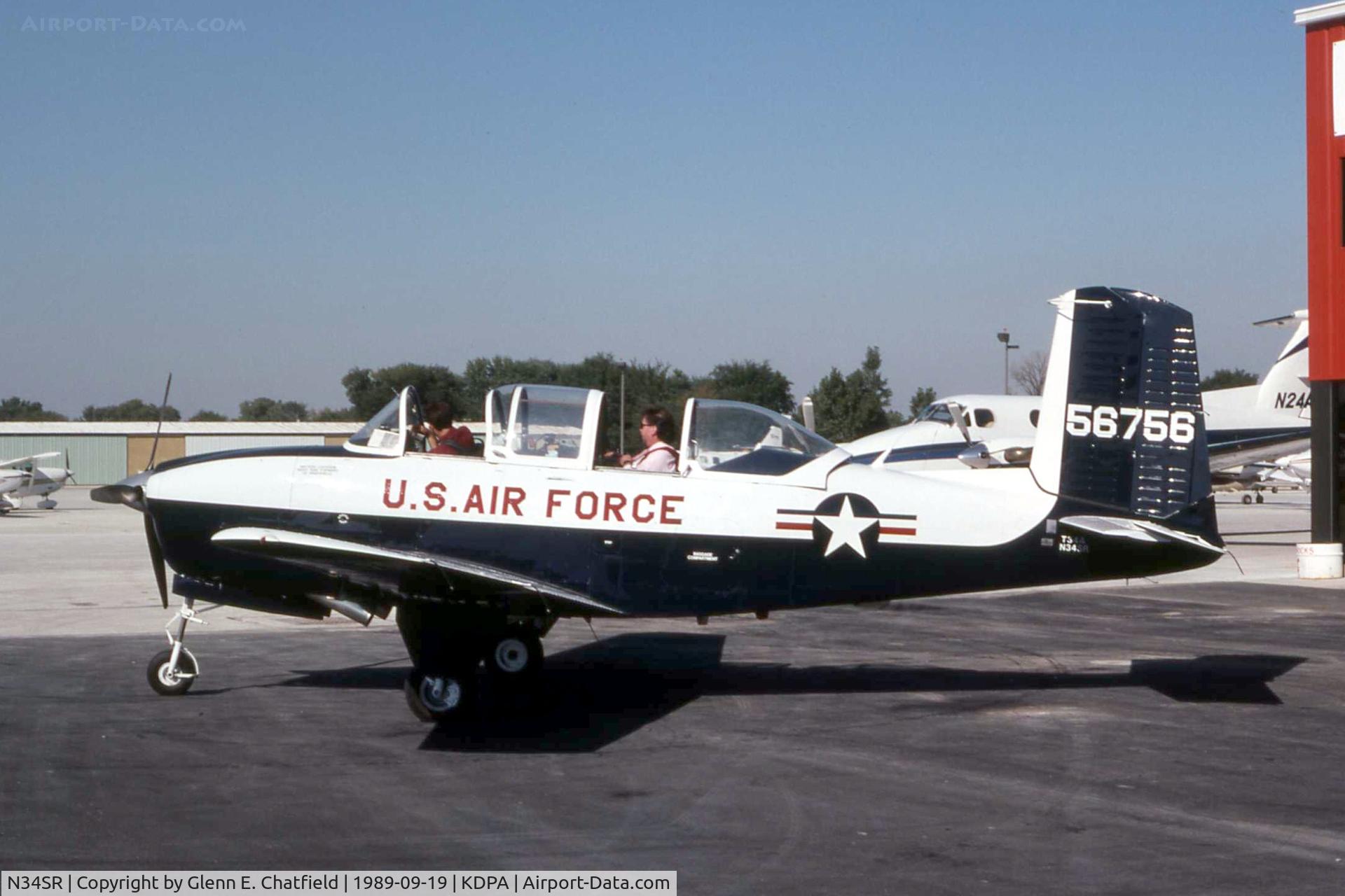 N34SR, 1955 Beech A45 C/N G-756, T-34A ex-N34SR