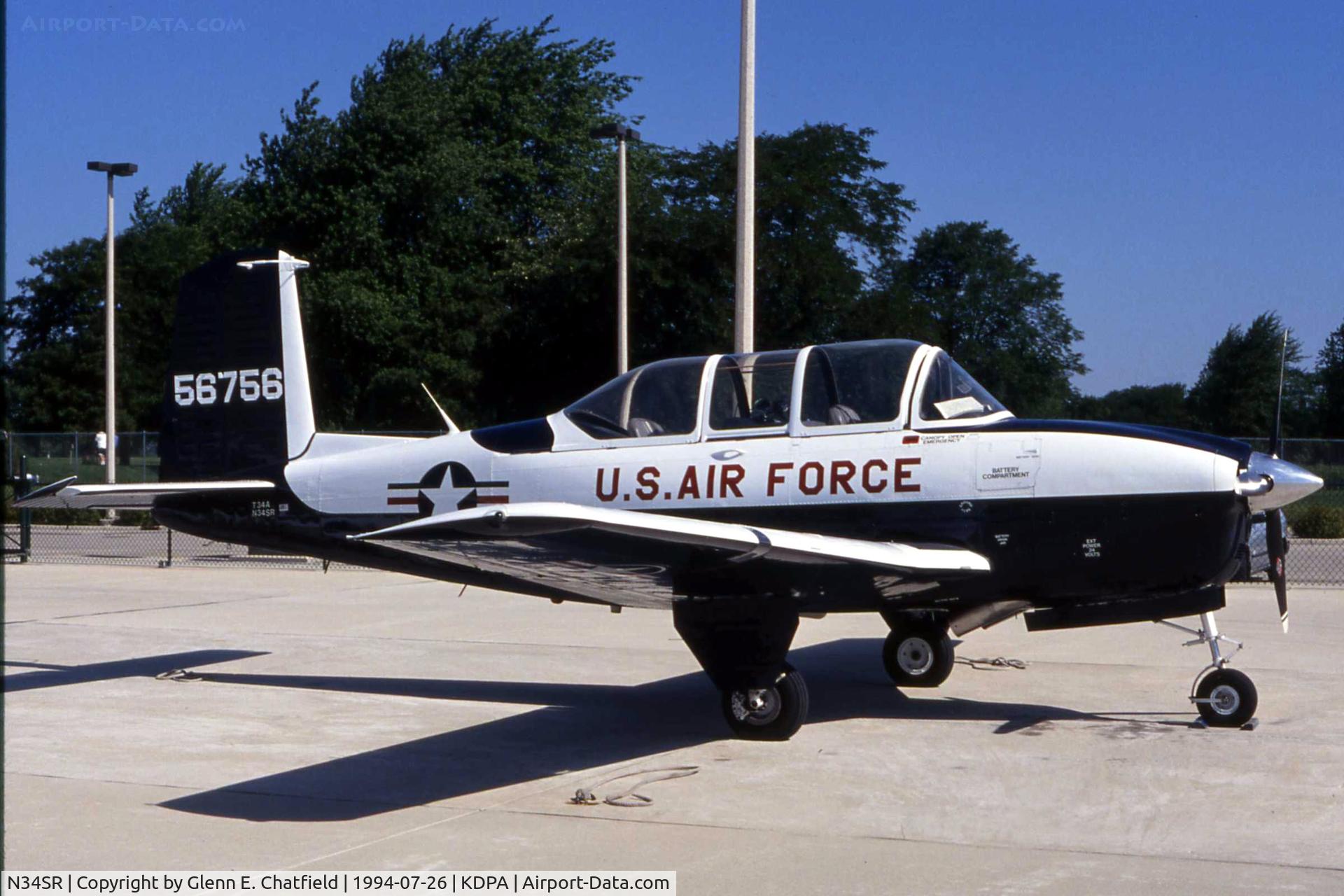 N34SR, 1955 Beech A45 C/N G-756, T-34A ex-N34SR