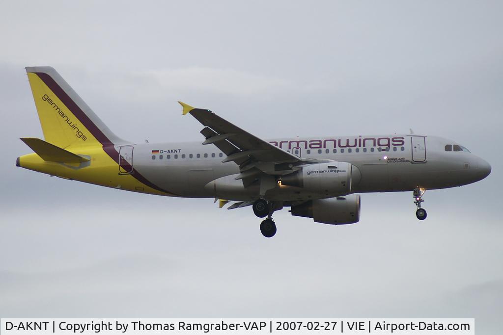 D-AKNT, 2005 Airbus A319-112 C/N 2607, Germanwings Airbus A319