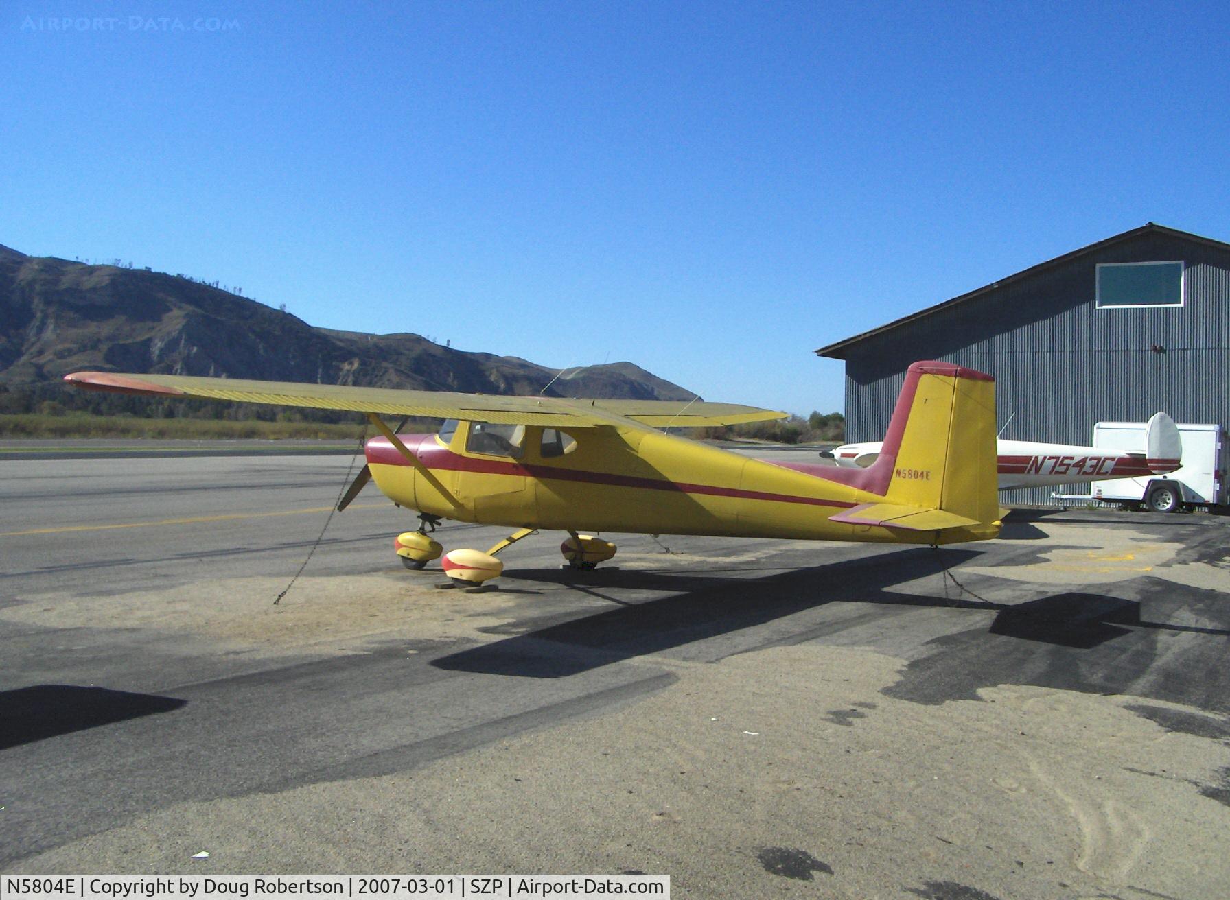 N5804E, 1959 Cessna 150 C/N 17304, 1959 Cessna 150, Continental O-200 100 Hp