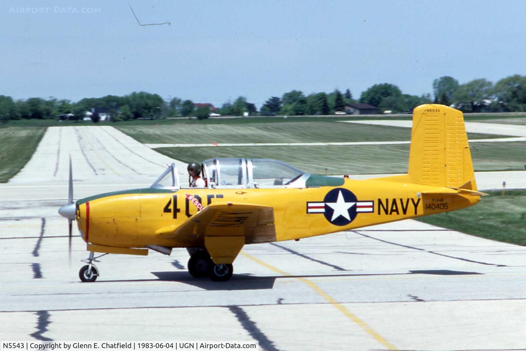 N5543, Beech T-34B C/N 144098, Shot from the temporary control tower