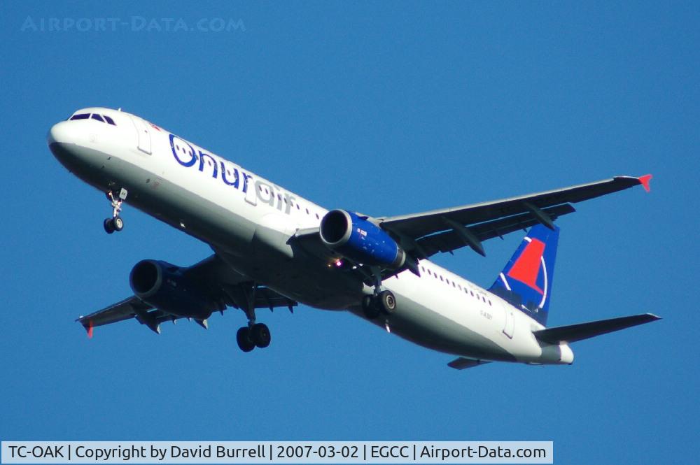 TC-OAK, 1999 Airbus A321-231 C/N 954, Onur Air - Landing
