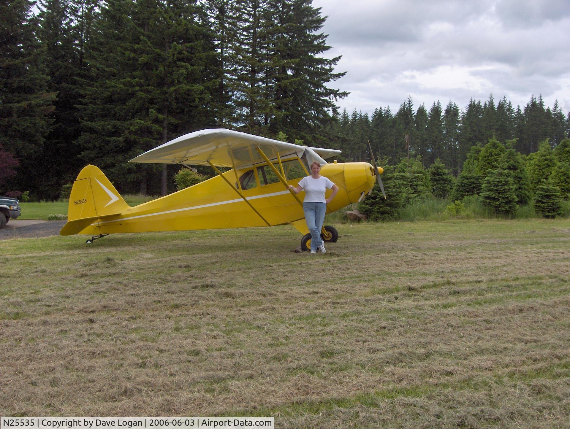 N25535, 1940 Porterfield CP-65 C/N 656, Home airstrip (930')