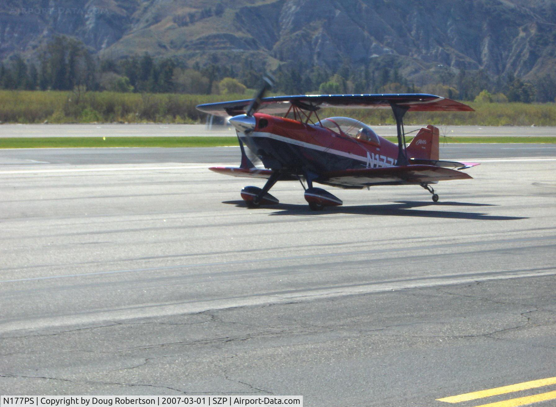 N177PS, 2000 Aviat Pitts S-2C Special C/N 6038, 2000 Aviat PITTS S-2C, Lycoming AEIO-540, S-turns taxi