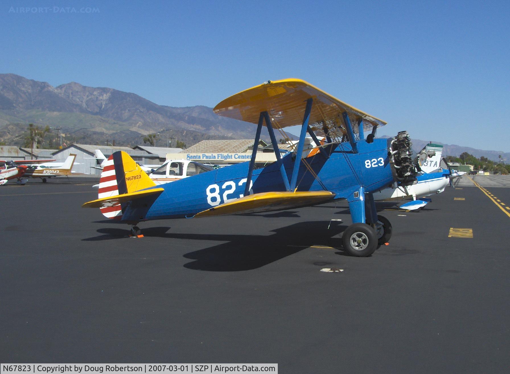 N67823, 1943 Boeing A75N1(PT17) C/N 75-7365, 1943 Boeing Stearman A75N1 as PT-17, Lycoming R-680 225 Hp