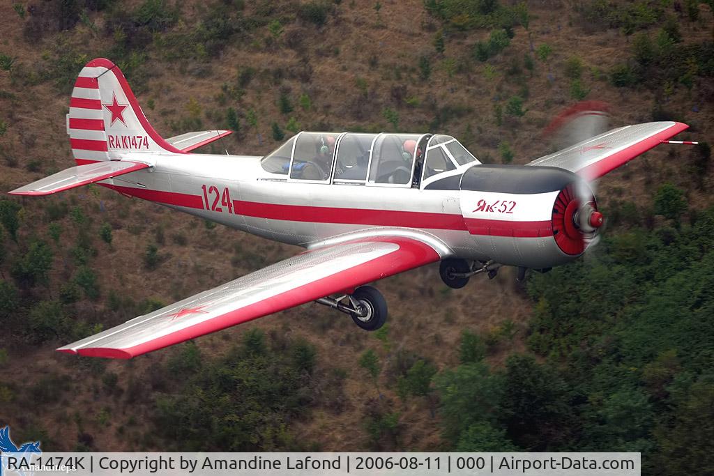 RA-1474K, 1987 Yakovlev Yak 52 C/N 124, In Flight
